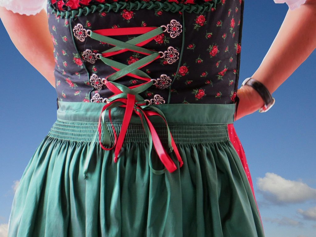 Bavarian traditional costume dirndl at the largest German beer festival