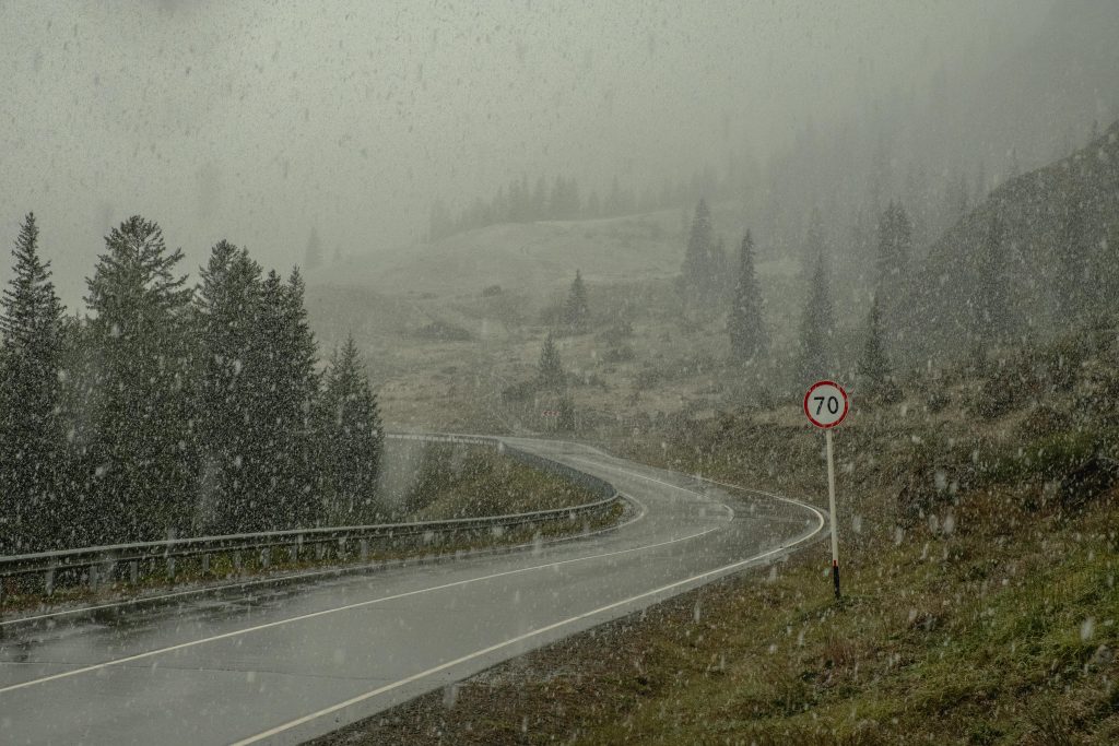 The German speed limit on the special weather situations.